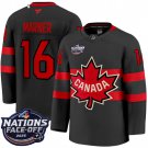 Men's Canada #16 Mitch Marner Black 2025 4 Nations Face-Off Premium Jersey