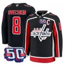 Men Alex Ovechkin Jersey #8 Washington Capitals 50th Anniversary Stitched