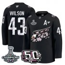 Men's Washington Capitals #43 Tom Wilson 50th Stitched Cherry Blossom Black Jersey