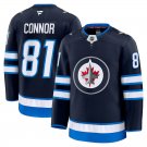 Winnipeg Jets #81 Kyle Connor Home Premium Jersey Stitched Navy