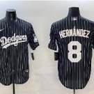Los Angeles Dodgers Enrique Hernandez Black Fashion Replica Jersey