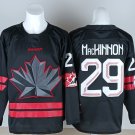 Men's Canada Hockey #29 Nathan MacKinnon Black Stitched Jersey