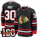 Spencer Knight Jersey #30 Chicago Blackhawks 2025-26 Premium 100th Stitched