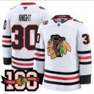 Spencer Knight Jersey #30 Chicago Blackhawks 2025-26 Premium 100th White