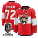 Men's Florida Panthers #72 Sergei Bobrovsky Red Home 2025 Stanley Cup Jersey