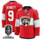 Men's Florida Panthers #9 Sam Bennett Red Home 2025 Stanley Cup Jersey