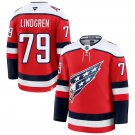 Men's Washington Capitals #79 Charlie Lindgren Red Screaming Eagle Alternate Premium Jersey