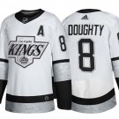 Men's Los Angeles Kings #8 Drew Doughty White Throwback Stitched Jersey