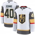 Mens Vegas Golden Knights #40 Akira Schmid Fanatics Away White Premium Jersey
