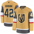 Mens Vegas Golden Knights #42 Braeden Bowman Gold Home Premium Jersey