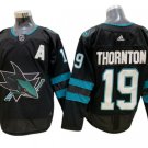 San Jose Sharks #19 Joe Thornton Black Alternate Jersey