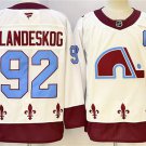 Men's Colorado Avalanche #92 Gabriel Landeskog White 2024-25 With C Patch Stitched Hockey Jersey