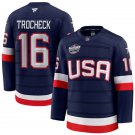 USA #16 Vincent Trocheck Fanatics Navy 2025 4 Nations Face-Off Premium Jersey