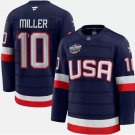 Men's J.T. Miller Jersey #10 USA Navy 2025 4 Nations Face-Off Stitched