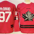 Men's Canada Hockey #97 Connor McDavid Red With A Patch Stitched Jersey