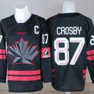 Men's Canada Hockey #87 Sidney Crosby Black With C Patch Stitched Jersey
