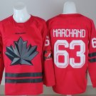 Men's Canada Hockey #63 Brad Marchand Red Stitched Jersey