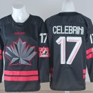Men's Canada #17 Macklin Celebrini 2026 Canada Olympic Hockey Jersey Black