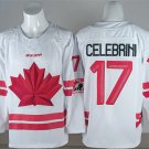 Men's Canada #17 Macklin Celebrini 2026 Canada Olympic Hockey Jersey White
