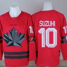 Men's Canada Hockey #10 Nick Suzuki Red Stitched Jersey