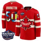 Men's Jordan Binnington Jersey #50 Canada 4 Nations Face-Off 2025 V2 Red