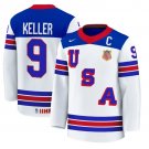 Clayton Keller Jersey #9 USA Hockey 2025 Premium Stitched Home
