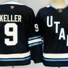 Men's Utah Hockey Club #9 Clayton Keller Jersey With C Patch Stitched Black