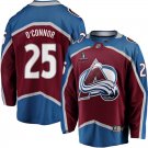 Logan O'Connor  25 Colorado Avalanche Stanley Cup Playoffs Patch Home Jersey Burgundy