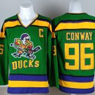 The Mighty Ducks #96 Charlie Conway Green Hockey Movie Jersey