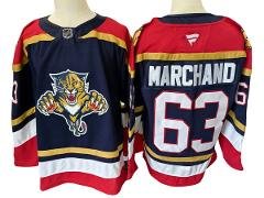 Men Florida Panthers #63 Brad Marchand Navy Reverse Retro Jersey
