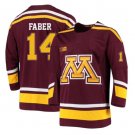 Men's Brock Faber #14 Minnesota Golden Gophers Hockey All Stitched Maroon Jersey