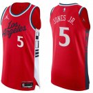 Mens LA Clippers #5 Derrick Jones Jr. Red Statement Edition Swingman Jersey