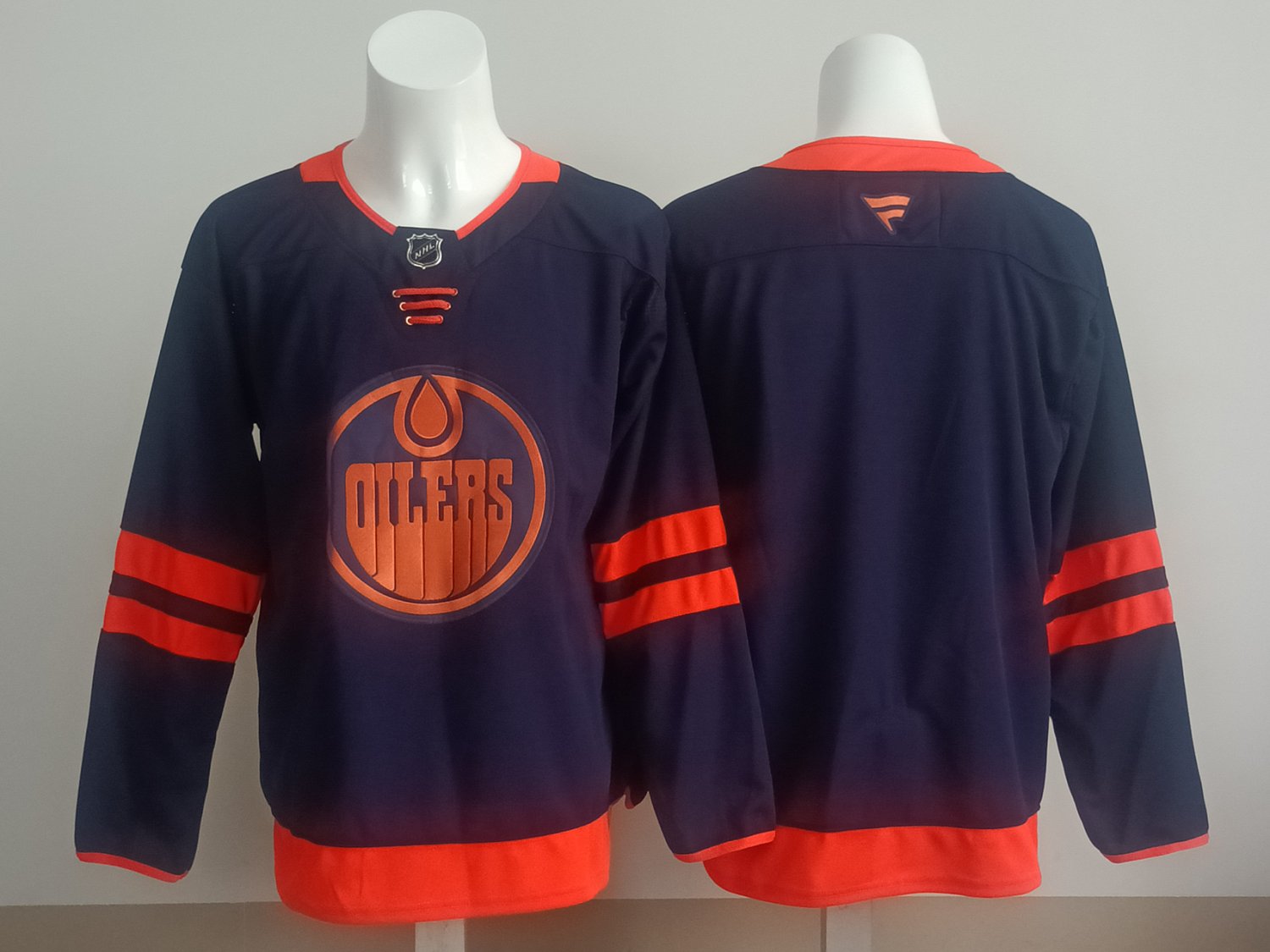 Men's Edmonton Oilers Blank Navy Retro Throwback Stitched Jersey