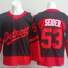 Men's Detroit Red Wings #53 Moritz Seider Black 2025 Stadium Series Jersey