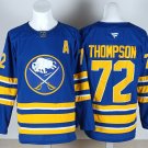 Men's Buffalo Sabres #72 Tage Thompson Royal Home With A Patch Stitched Jersey