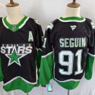 Men's Dallas Stars #91 Tyler Seguin 99 Cup Champs Throwback Jersey Black With A Patch