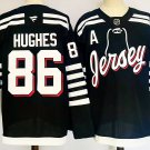 Men's New Jersey Devils #86 Jack Hughes Black 2025 Alternate Stitched Jersey With A Patch Jersey