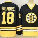 Mens Boston Bruins #18 Happy Gilmore 2025 Black Home Premium Jersey