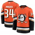 Men's Anaheim Ducks #34 Petr Mrazek Orange 2026 Home Stitched Hockey Jersey