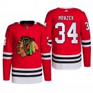 Petr Mrazek Chicago Blackhawks Primegreen Jersey Red #34 Home Uniform