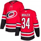 Men's Carolina Hurricanes #34 Petr Mrazek Adidas Home Red Jersey
