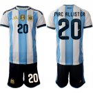 Men's Argentina #20 MAC ALLISTER National Team FIFA x World Cup 2026 Home White Jersey