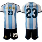 Men's Argentina #23 E.MARTINEZ National Team FIFA x World Cup 2026 Home White Jersey