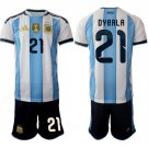 Men's Argentina #21 DYBALA National Team FIFA x World Cup 2026 Home White Jersey