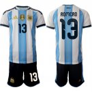 Men's Argentina #13 ROMERO National Team FIFA x World Cup 2026 Home White Jersey