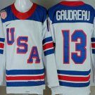 Men's USA #13 Johnny Gaudreau White 2026 olympics authentic jersey