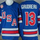 Men's USA #13 Johnny Gaudreau Blue 2026 olympics authentic jersey