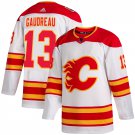 Men's Calgary Flames #13 Johnny Gaudreau White Home Stitched Jersey
