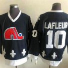 Men's Quebec Nordiques #10 Guy Lafleur Black CCM Throwback Jersey