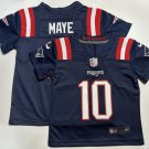 Toddler Little Kid Patriots #10 Drake Maye Navy Football Jersey